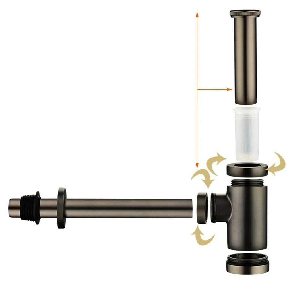Bonde Clic-Clac Lavabo Gris Métal Finition Anti-Traces – Ovalis