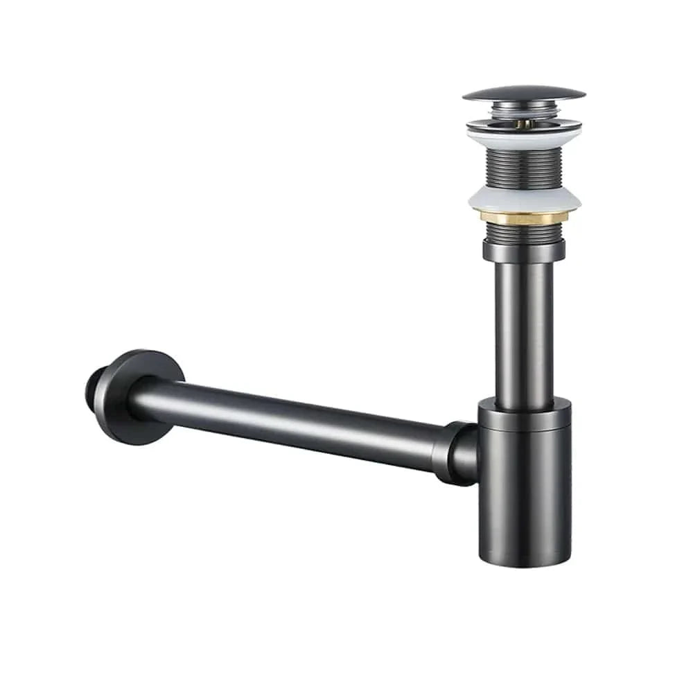 Bonde Clic-Clac Lavabo Gris Métal Finition Anti-Traces – Ovalis