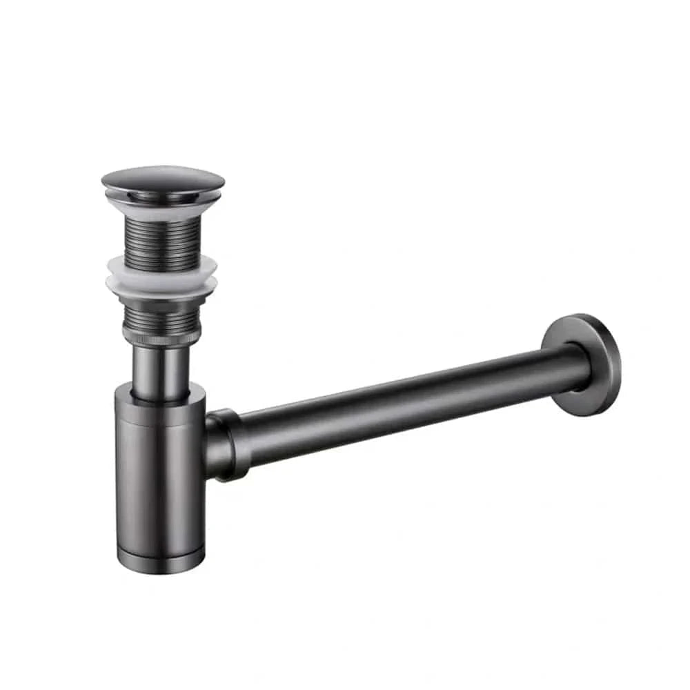 Bonde Clic-Clac Lavabo Gris Métal Finition Anti-Traces – Ovalis