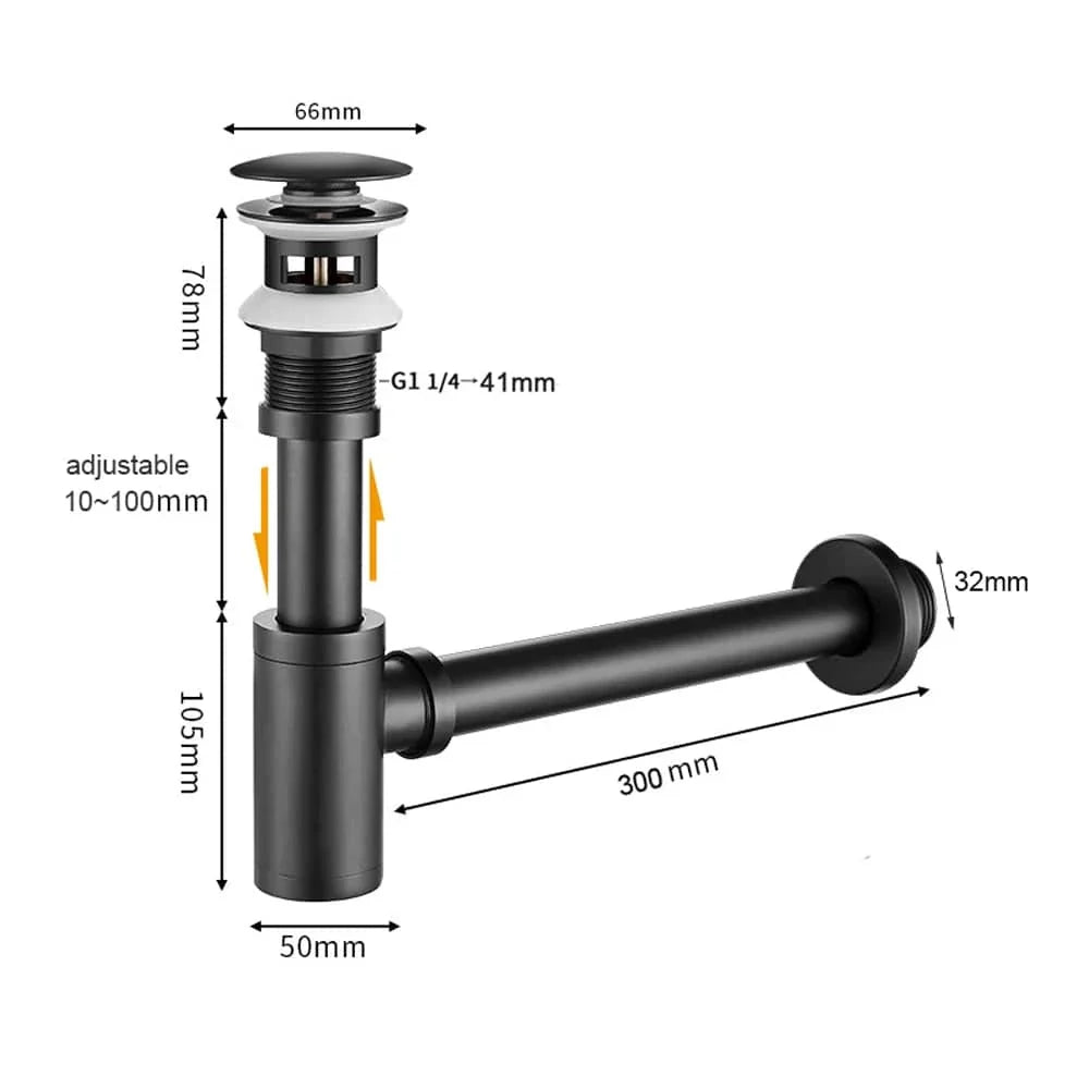Bonde Clic-Clac Lavabo Gris Métal Finition Anti-Traces – Ovalis