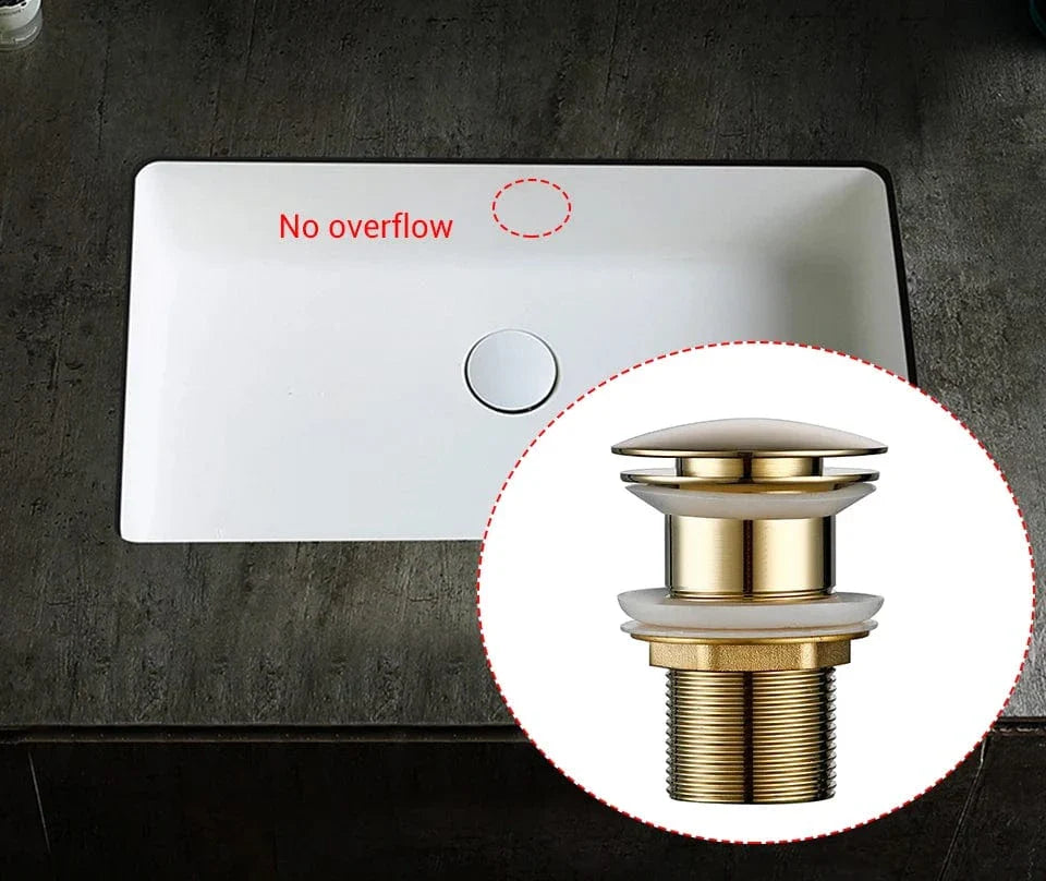 Bonde Lavabo Pop-Up à Bouton Ouverture Instantanée – Ovalis