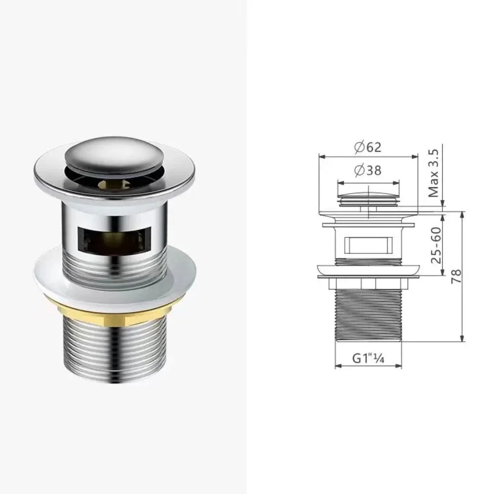 Bonde Lavabo Clic-Clac Fermeture Douce Anti-Fuite – Ovalis