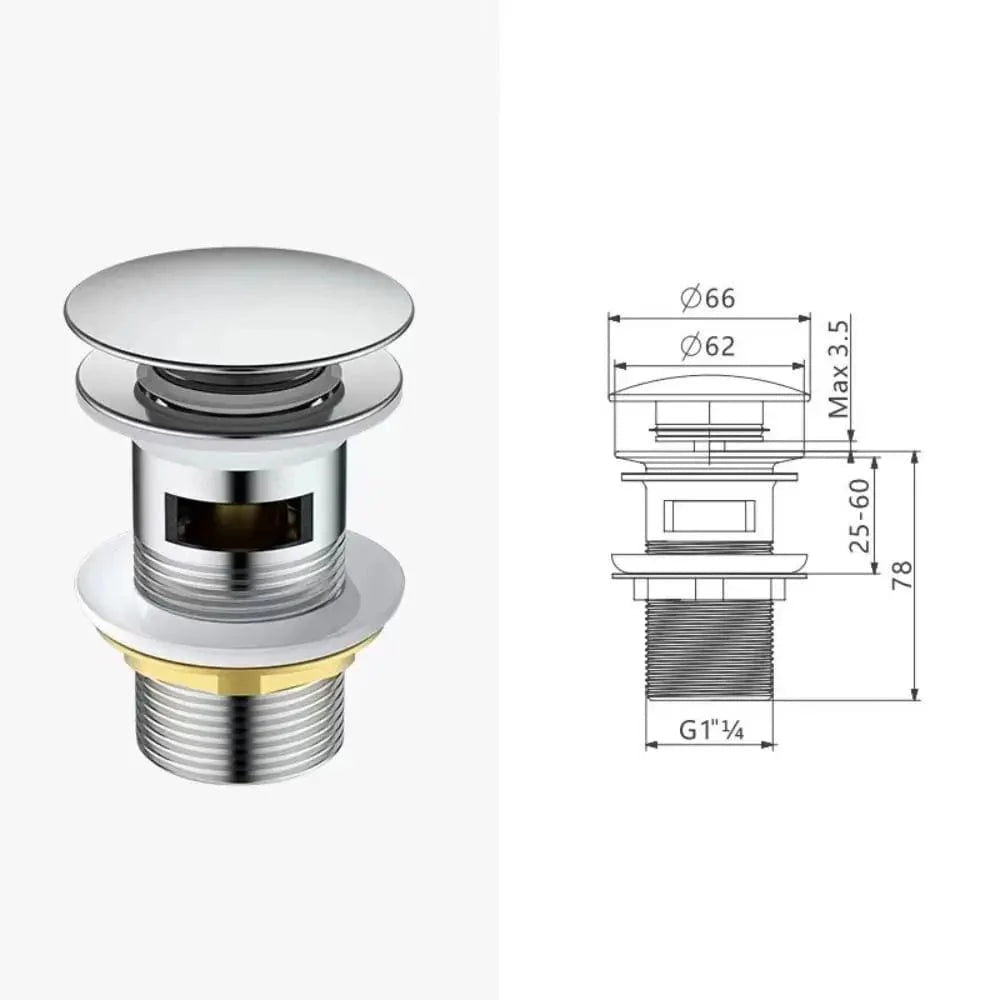 Bonde Lavabo Clic-Clac Fermeture Douce Anti-Fuite – Ovalis