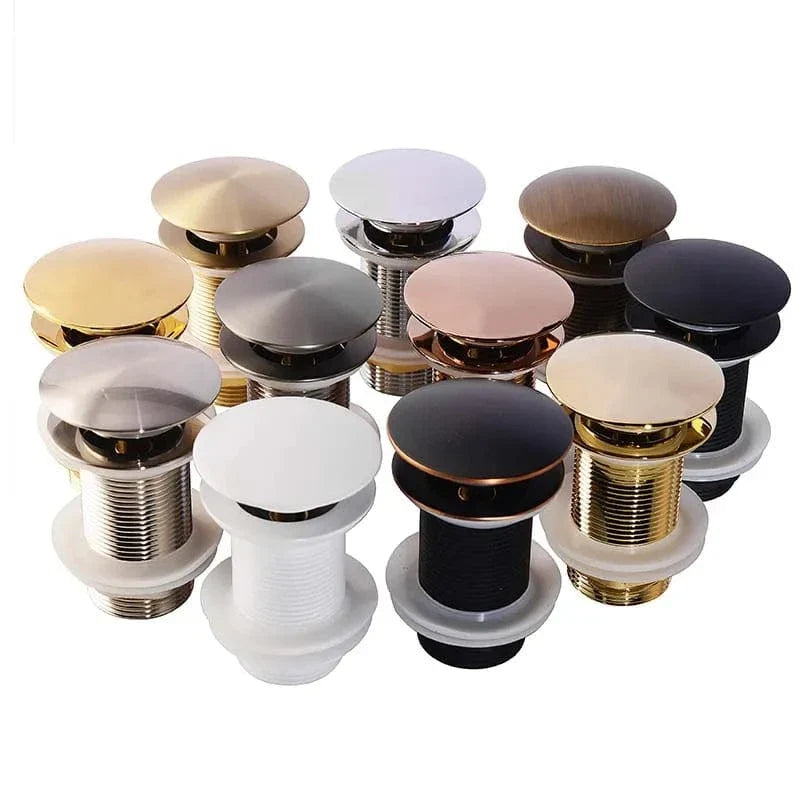 Bonde Lavabo Poussoir Laiton Robuste Vidange Express – Ovalis