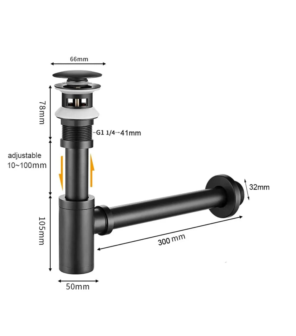 Bonde Lavabo Anti-Odeurs Siphon Compact Joint Étanche – Ovalis