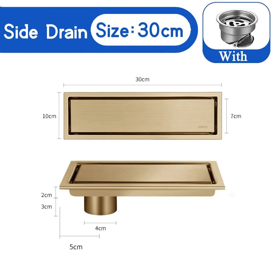 Caniveau Douche à Carreler Inox 304 Intégration Invisible – Alvéo