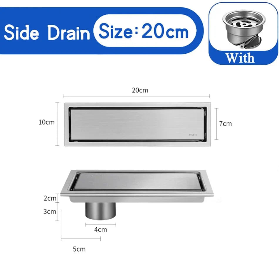 Caniveau Douche à Carreler Inox 304 Intégration Invisible – Alvéo