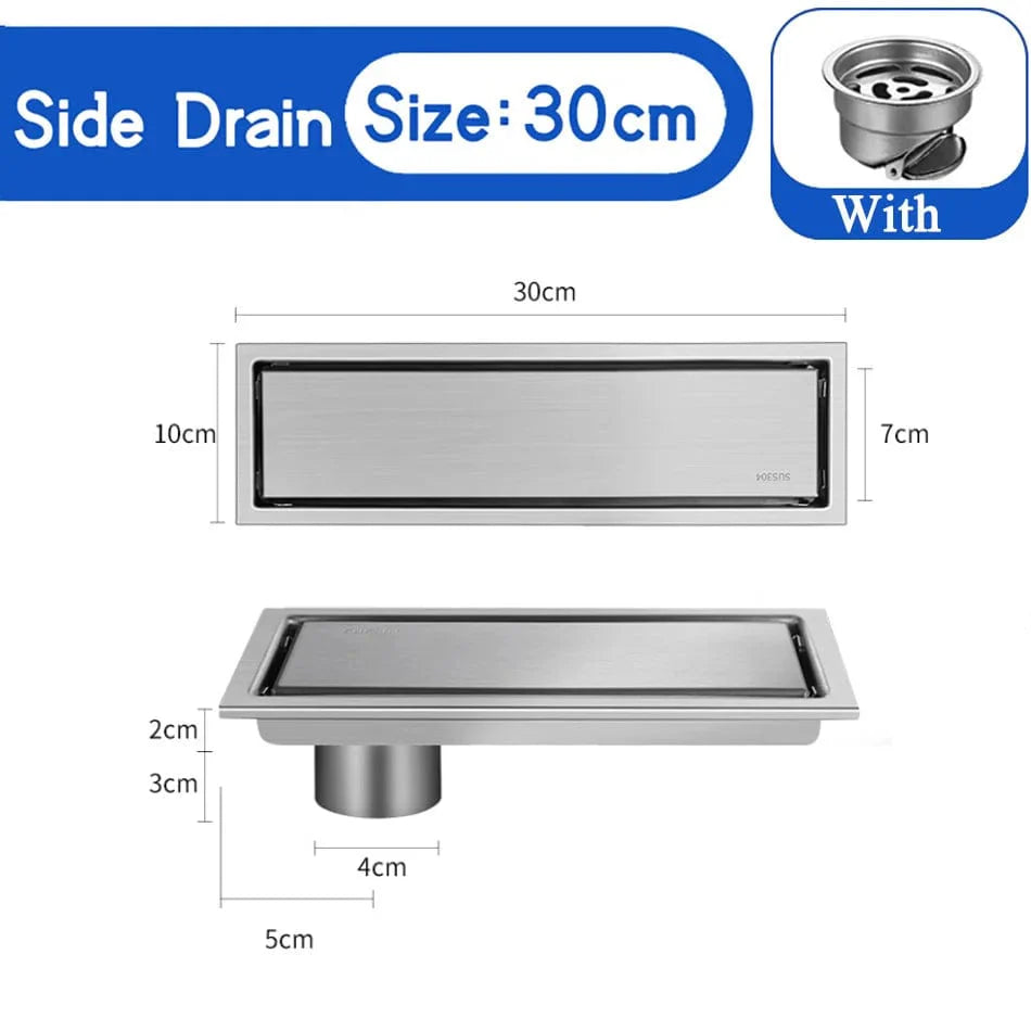 Caniveau Douche à Carreler Inox 304 Intégration Invisible – Alvéo