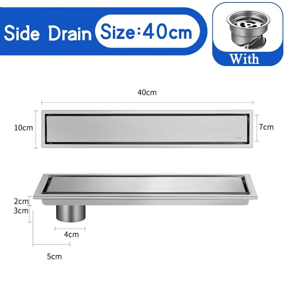 Caniveau Douche à Carreler Inox 304 Intégration Invisible – Alvéo