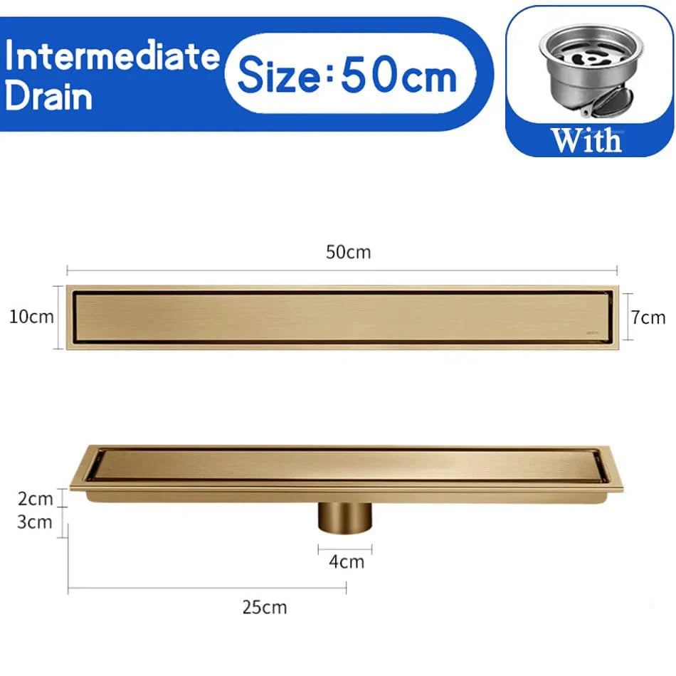 Caniveau Douche à Carreler Inox 304 Intégration Invisible – Alvéo
