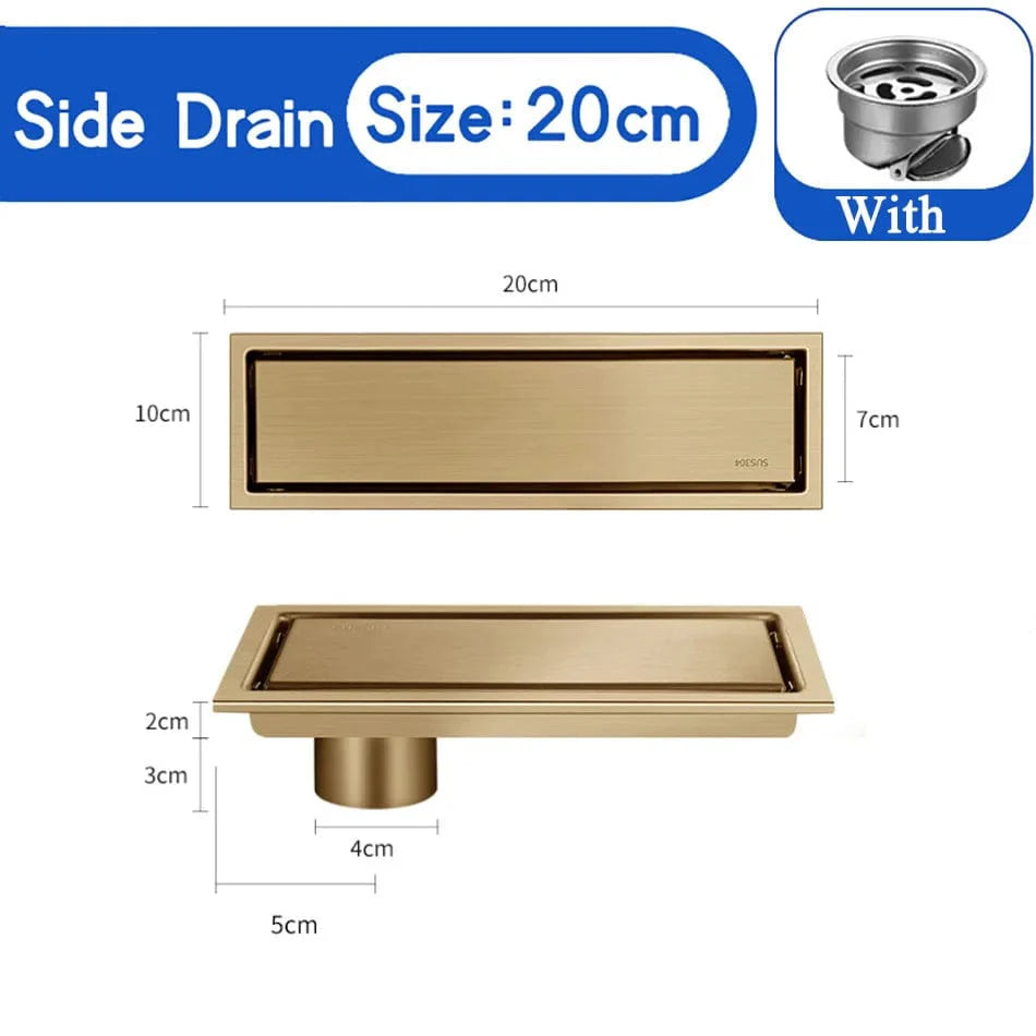 Caniveau Douche à Carreler Inox 304 Intégration Invisible – Alvéo