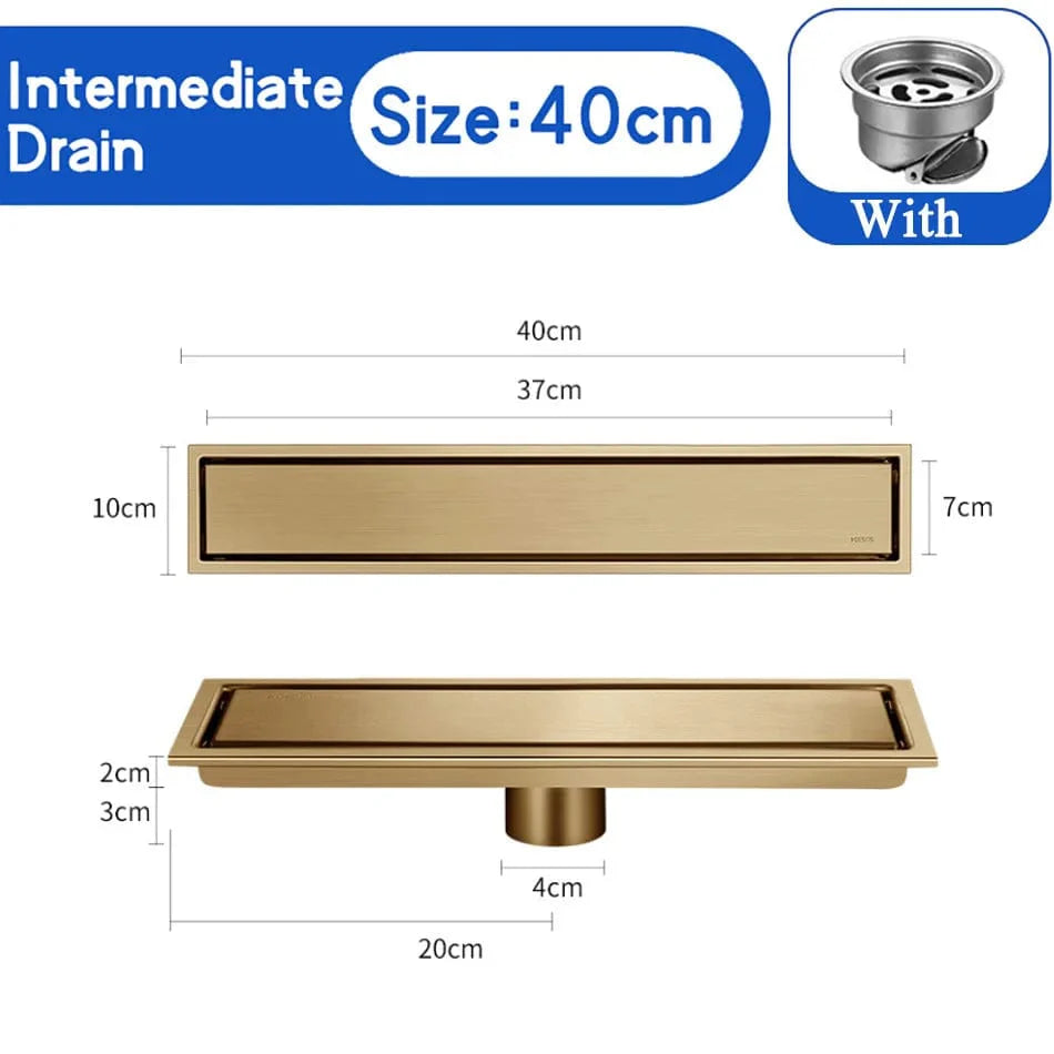 Caniveau Douche à Carreler Inox 304 Intégration Invisible – Alvéo