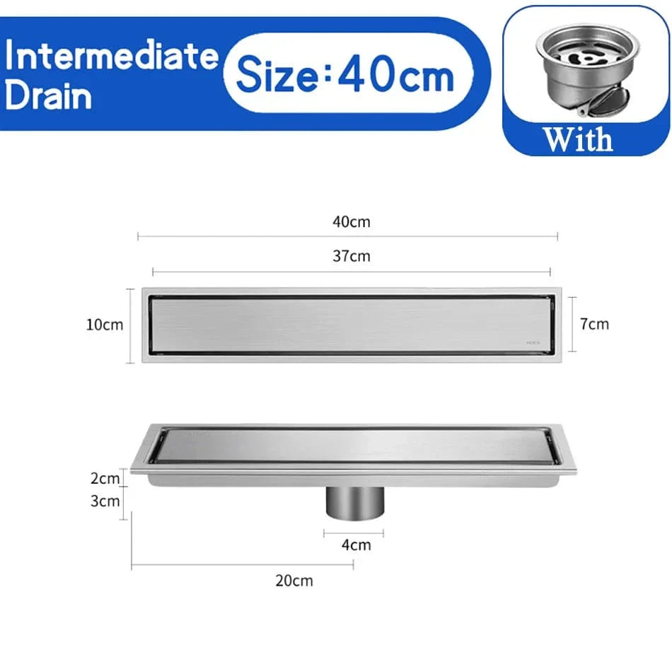 Caniveau Douche à Carreler Inox 304 Intégration Invisible – Alvéo