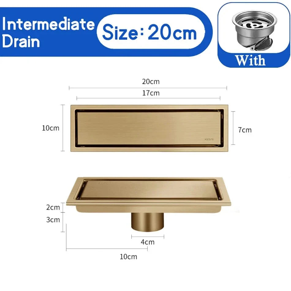 Caniveau Douche à Carreler Inox 304 Intégration Invisible – Alvéo