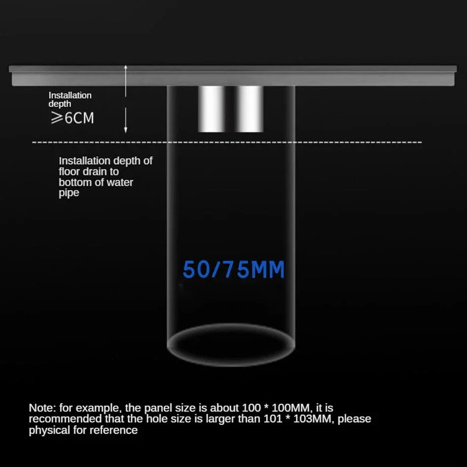 Caniveau Douche à Carreler Inox 304 Intégration Invisible – Alvéo