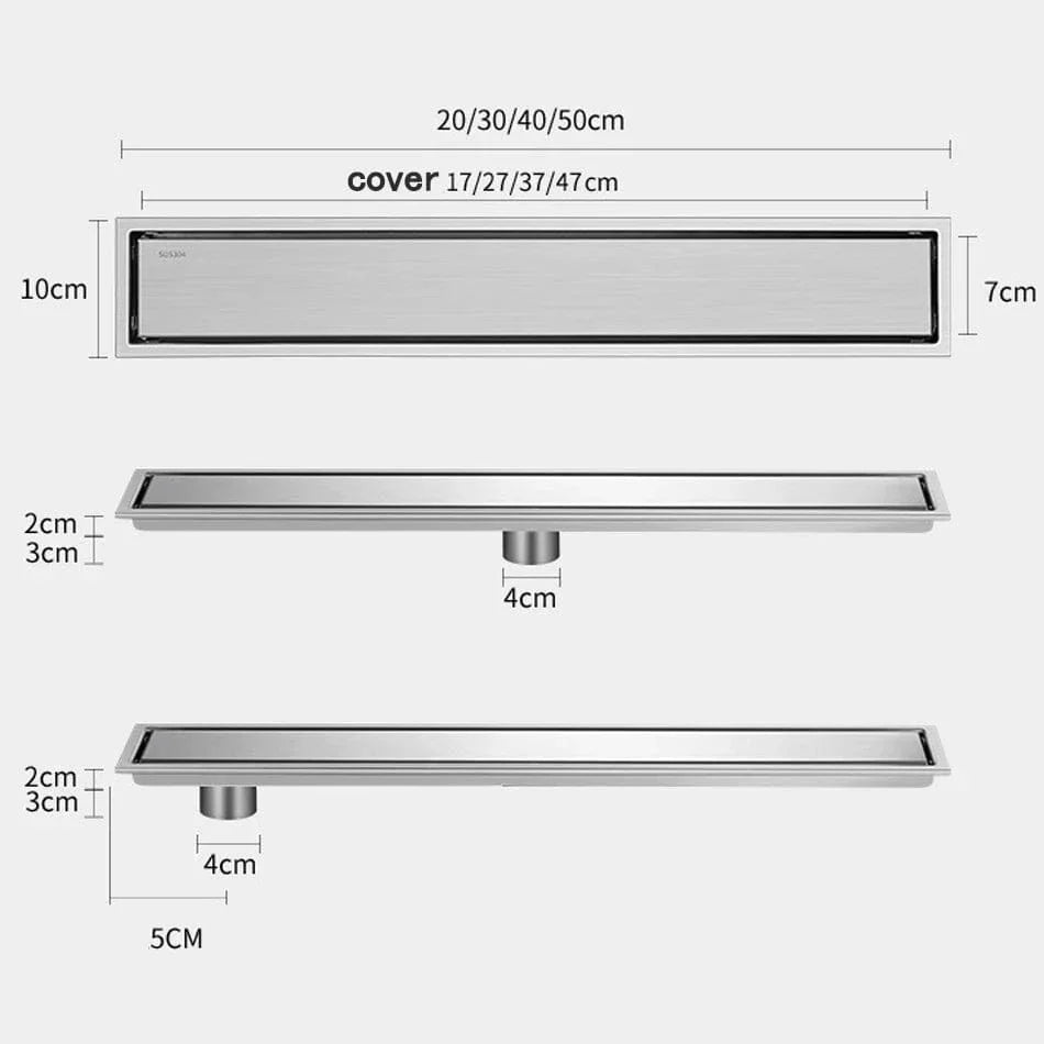 Caniveau Douche à Carreler Inox 304 Intégration Invisible – Alvéo