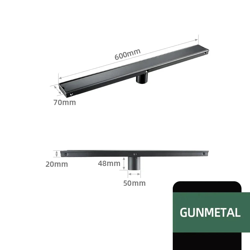 Caniveau Douche Extra-Plat Inox Brossé Spécial Douche Italienne – Alvéo