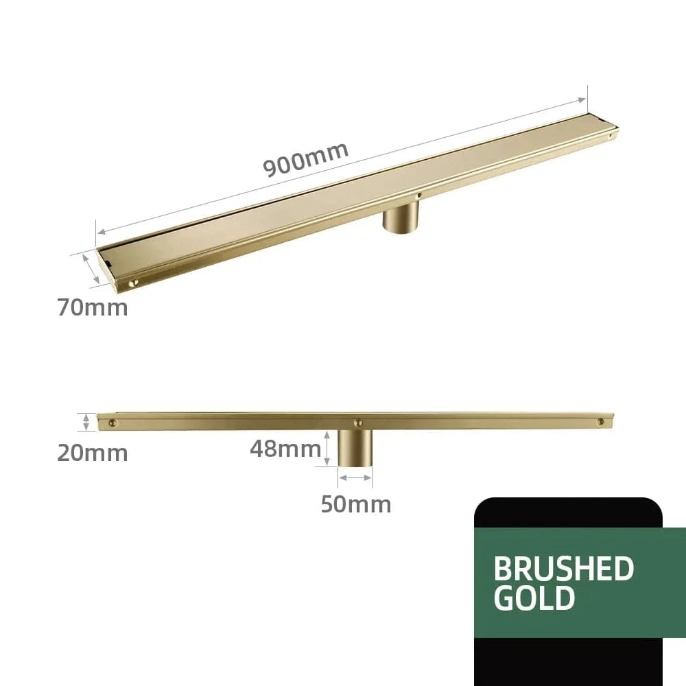 Caniveau Douche Extra-Plat Inox Brossé Spécial Douche Italienne – Alvéo