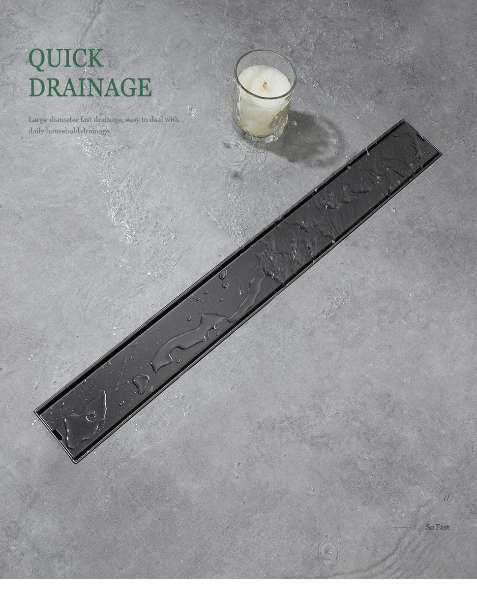 Caniveau Douche Extra-Plat Inox Brossé Spécial Douche Italienne – Alvéo