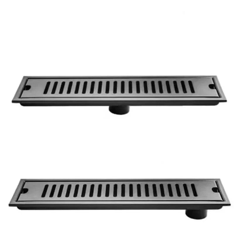 Caniveau de Douche Noir Inox 304 Longueurs 20 à 80 cm – Alvéo