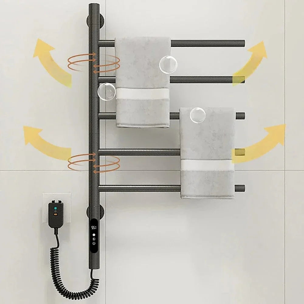 Porte-Serviettes Électrique Multifonction Serviettes Sèches et Tièdes – Linora