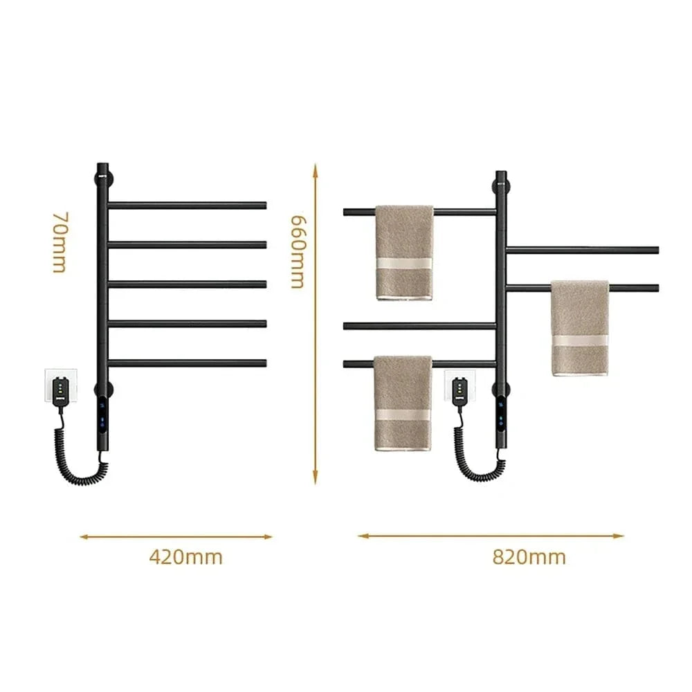 Porte-Serviettes Électrique Multifonction Serviettes Sèches et Tièdes – Linora