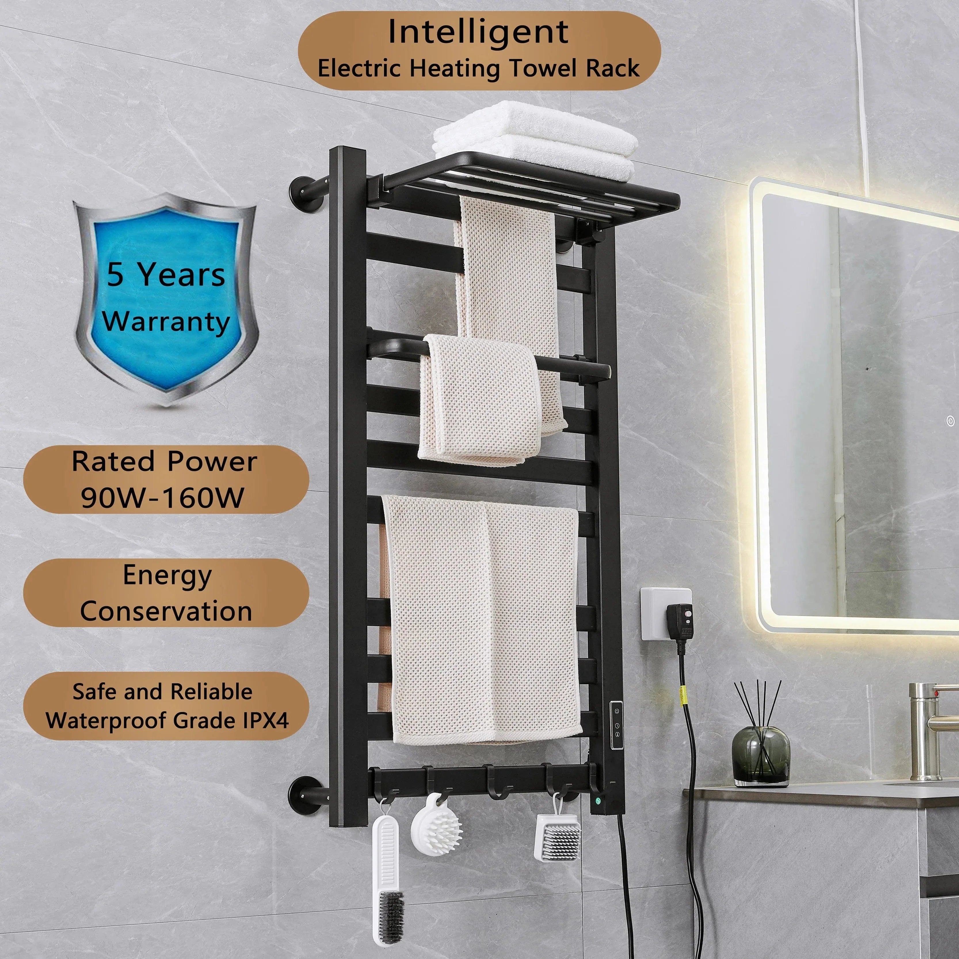 Sèche-Serviettes Intelligent Chauffe Rapide Salle de Bain – Linora