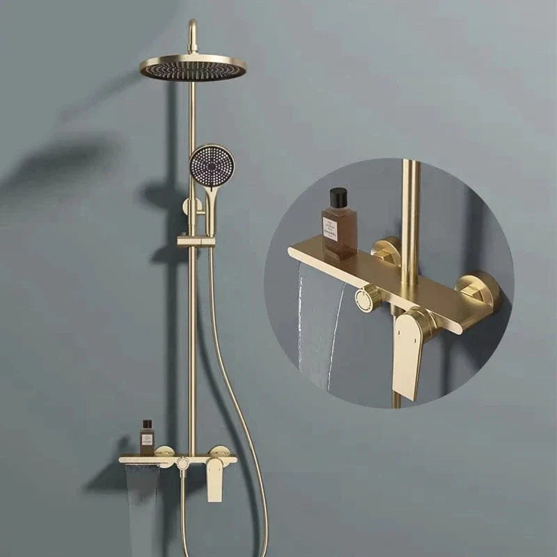 Colonne de Douche Or et Noir Design Bicolore Confort Spa – Torrenta