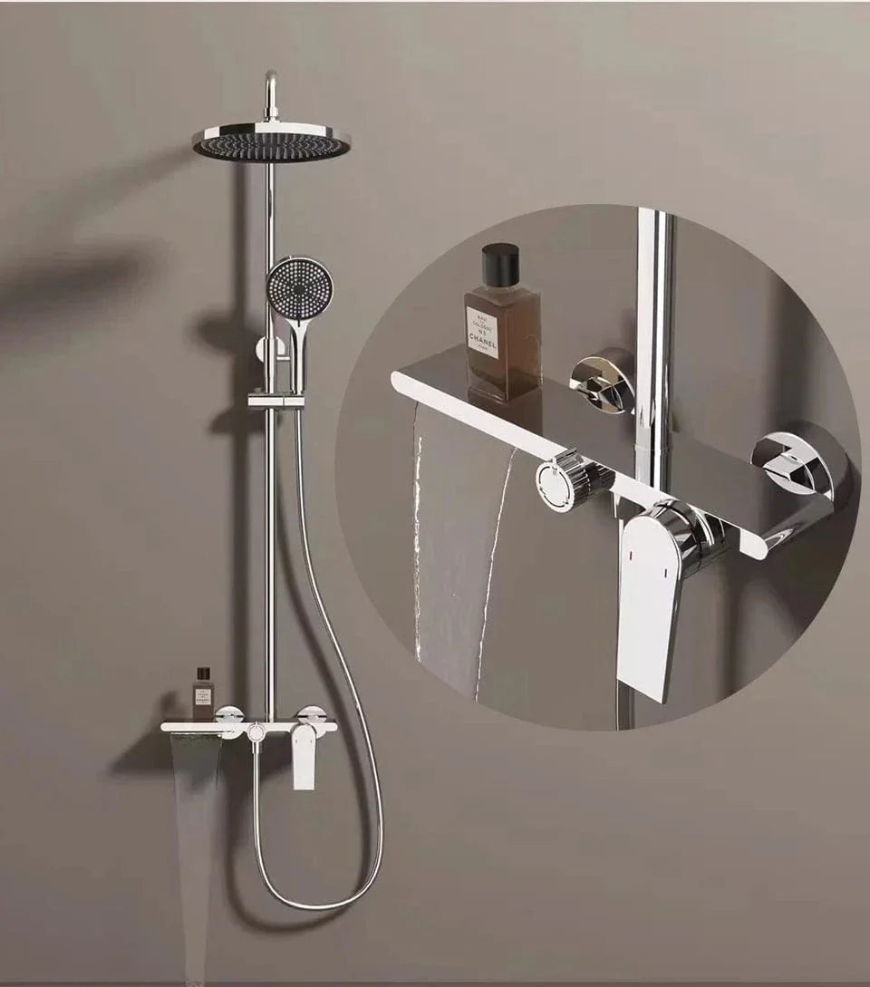 Colonne de Douche Or et Noir Design Bicolore Confort Spa – Torrenta
