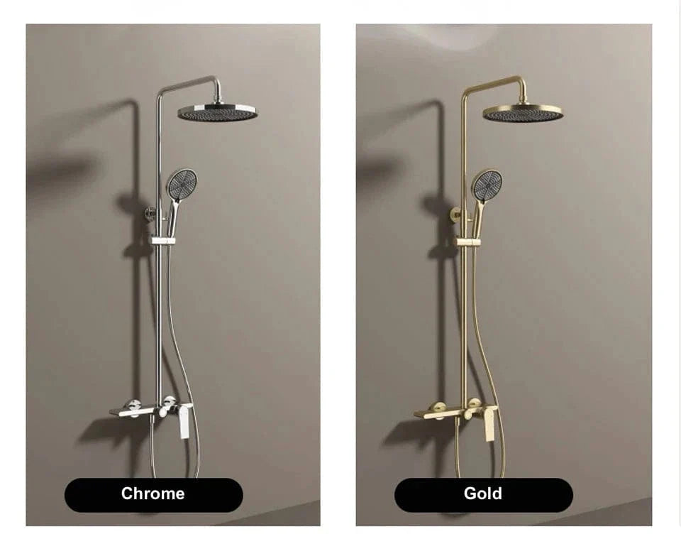 Colonne de Douche Or et Noir Design Bicolore Confort Spa – Torrenta