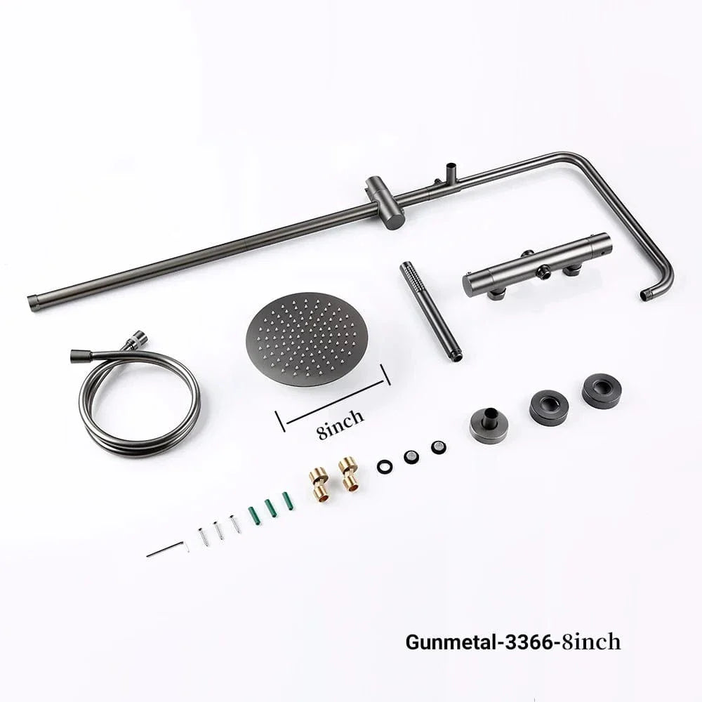Colonne de Douche Dorée Thermostatique Température Constante – Torrenta