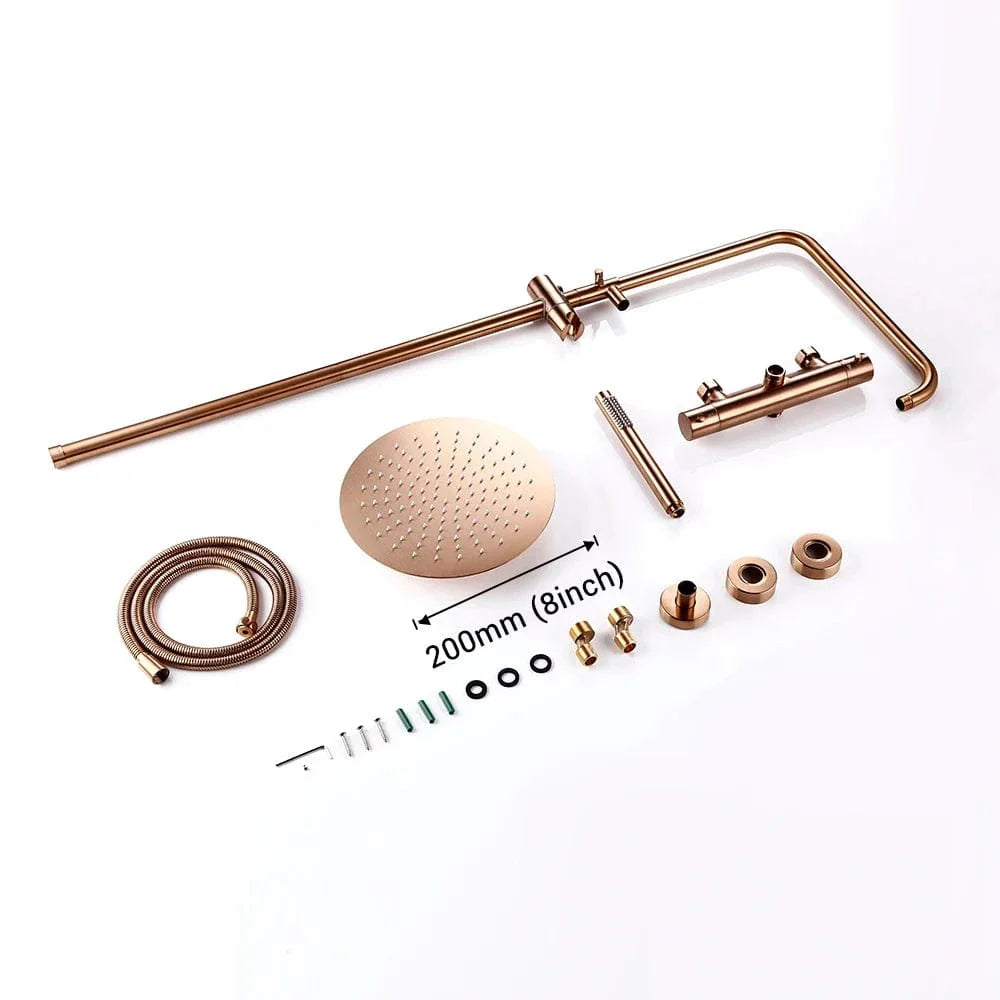 Colonne de Douche Dorée Thermostatique Température Constante – Torrenta
