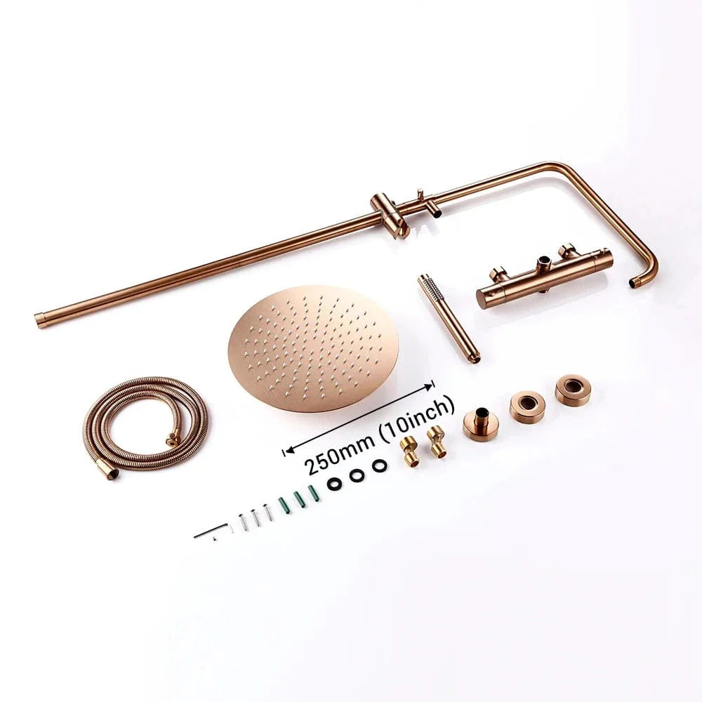 Colonne de Douche Dorée Thermostatique Température Constante – Torrenta