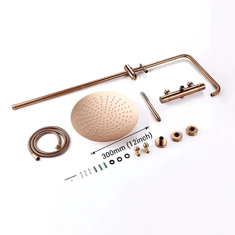Colonne de Douche Dorée Thermostatique Température Constante – Torrenta