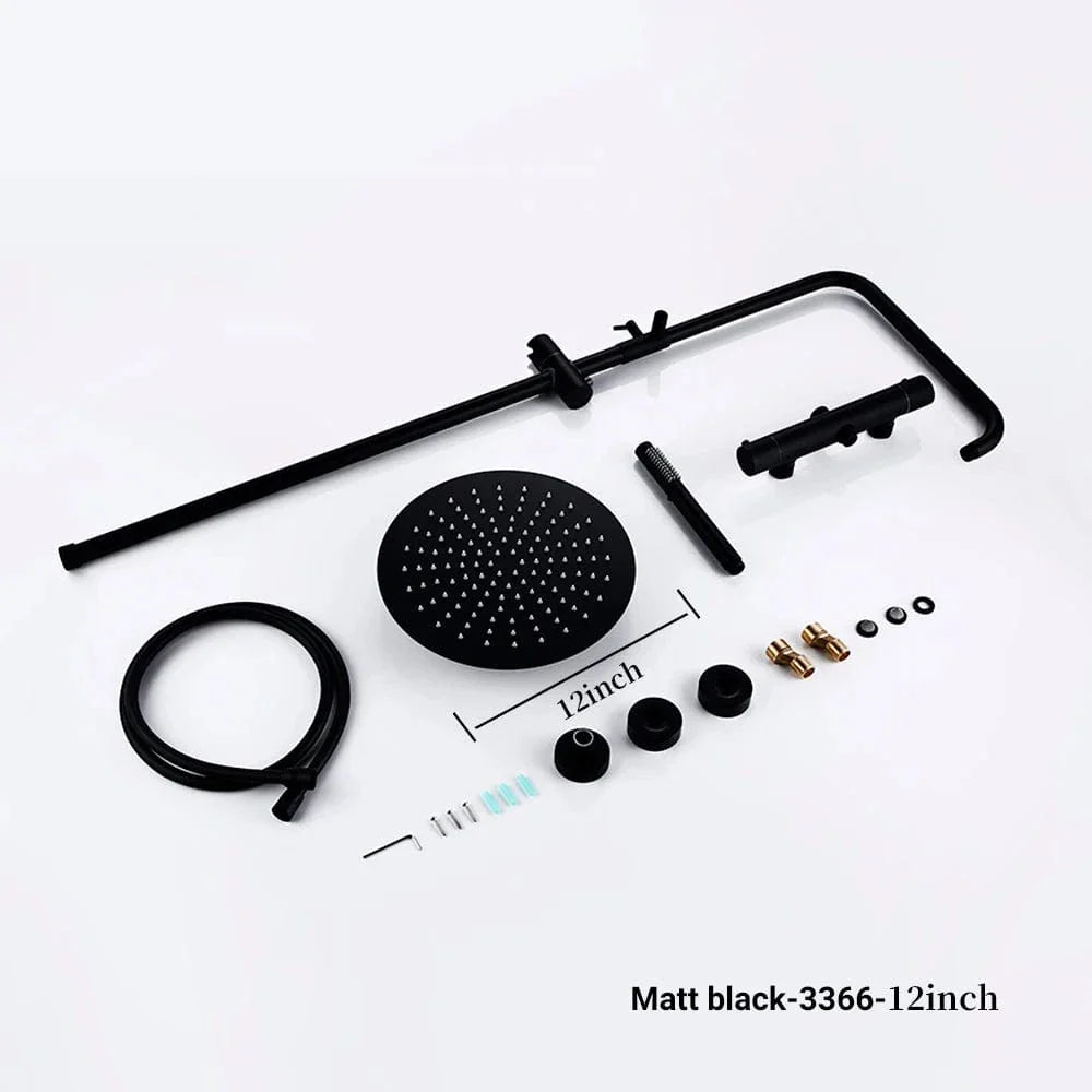 Colonne de Douche Dorée Thermostatique Température Constante – Torrenta