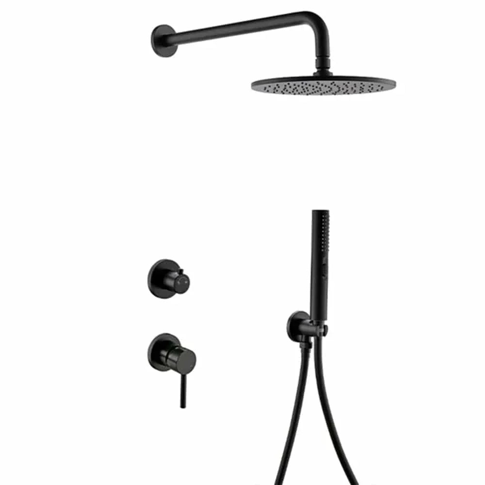 Colonne de Douche Encastrable Dorée Brossée Mur Épuré – Torrenta