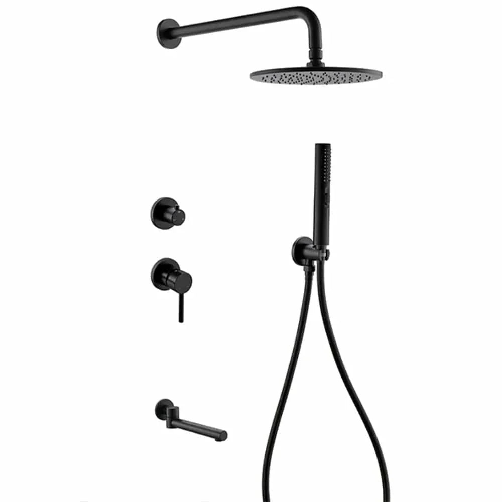 Colonne de Douche Encastrable Dorée Brossée Mur Épuré – Torrenta