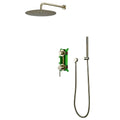 Colonne de Douche Encastrable Dorée Brossée Mur Épuré – Torrenta