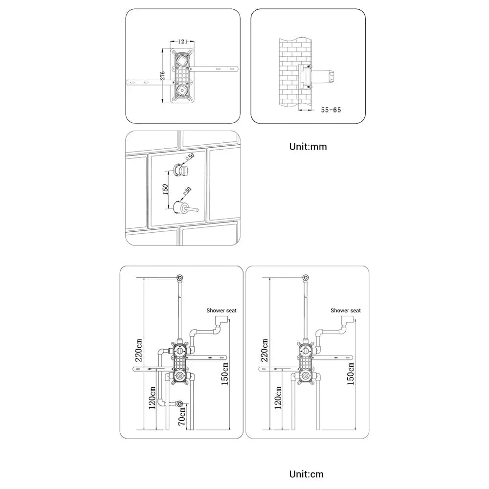 Colonne de Douche Encastrable Haut de Gamme Installation Discrète – Torrenta