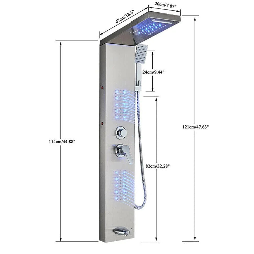 Colonne de Douche Hydromassante Premium Effet Spa à Domicile – Spalys