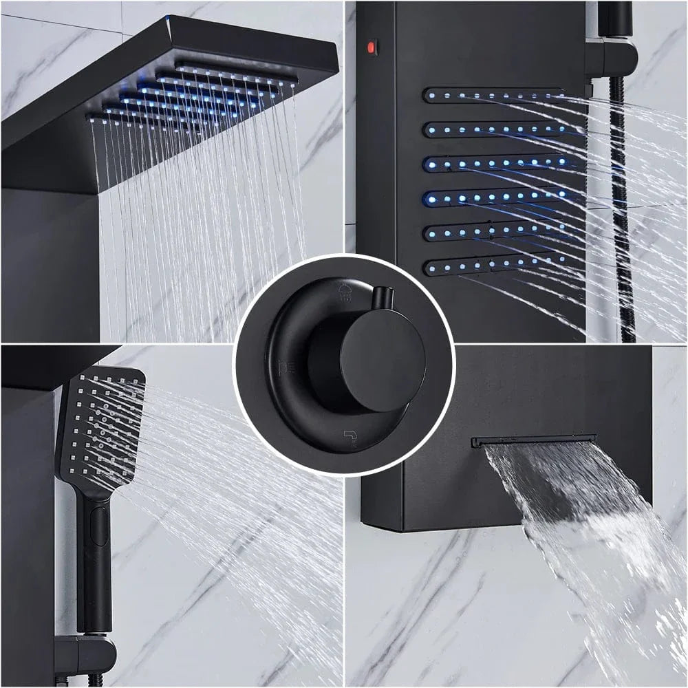 Colonne de Douche Hydromassante Premium Effet Spa à Domicile – Spalys