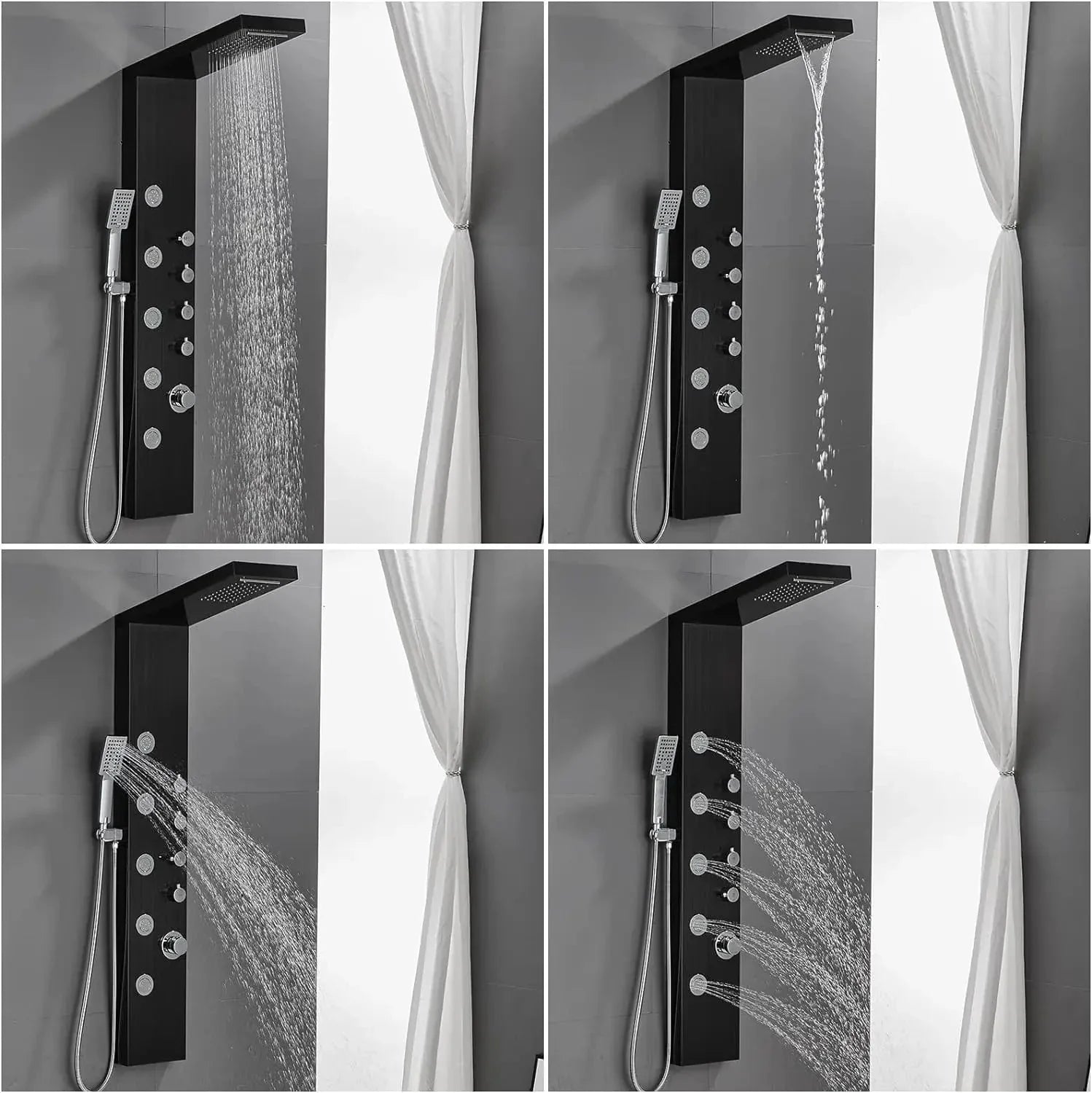 Colonne de Douche Hydromassante Thermostatique Bien-Être Quotidien – Spalys