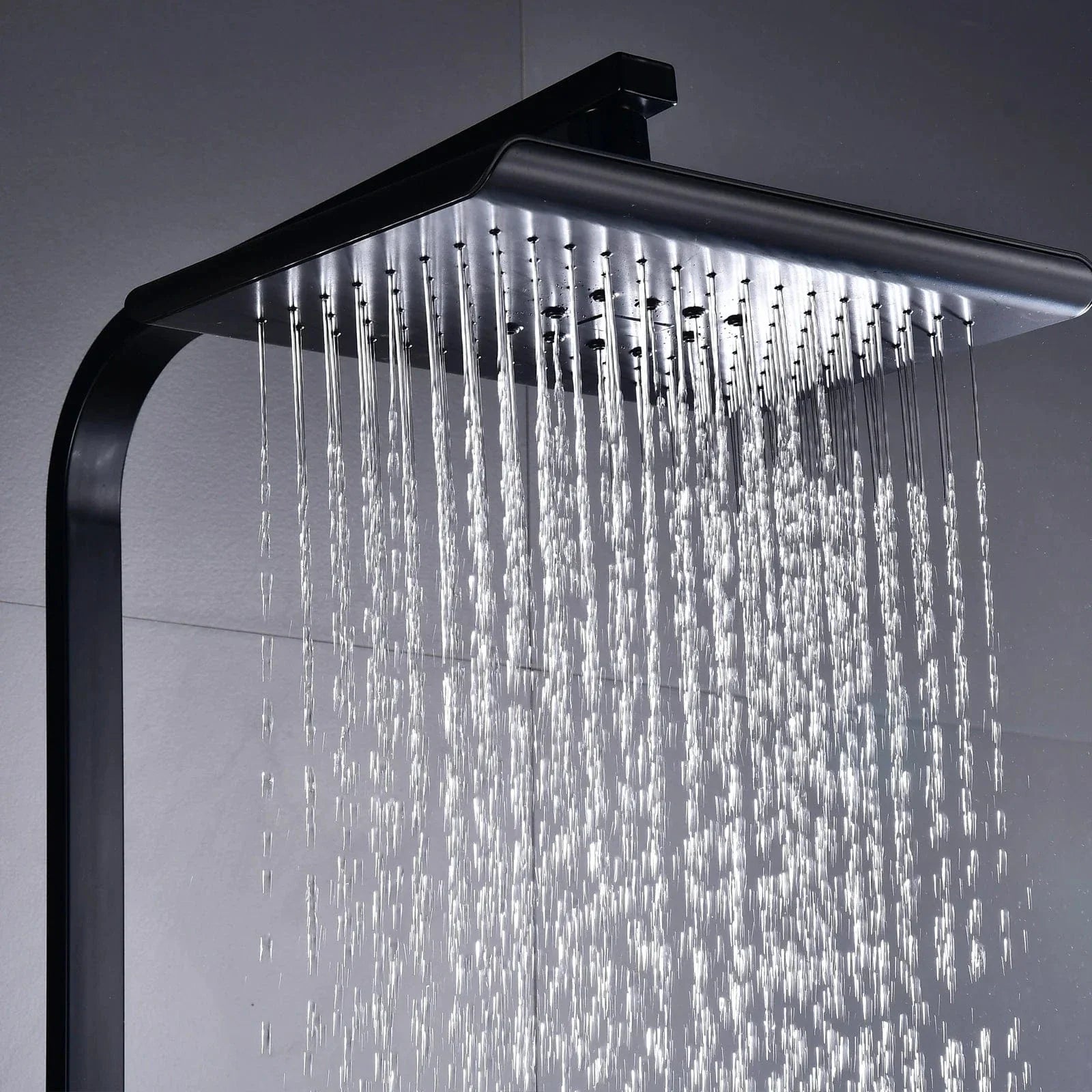 Colonne de Douche Thermostatique Carrée Noir et Blanc Anti-Brûlure – Thermya