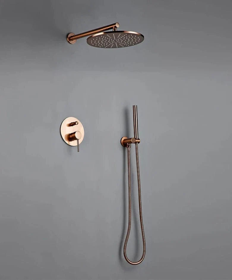 Colonne de Douche Or Rose Brossé Mitigeur Intégré Élégance Chaude – Torrenta