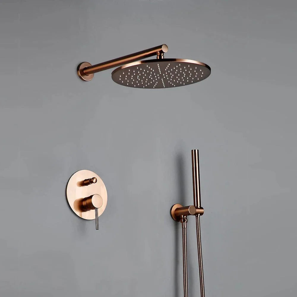 Colonne de Douche Or Rose Brossé Mitigeur Intégré Élégance Chaude – Torrenta