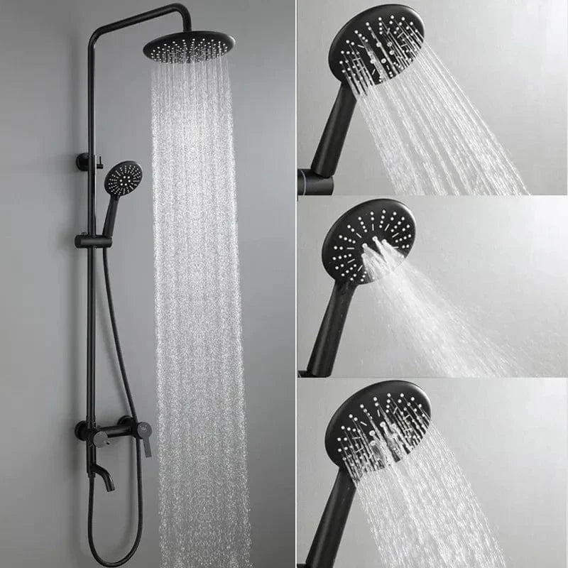 Colonne de Douche Noire Mitigeur Inox Anti-Corrosion – Torrenta