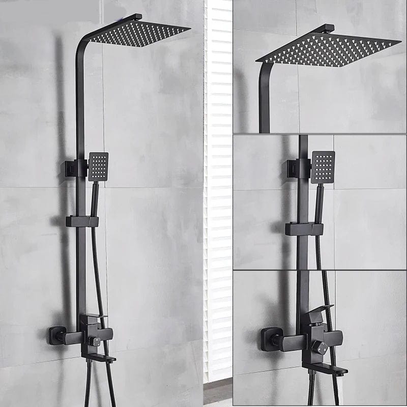 Colonne de Douche Noir Mat Finition Anti-Traces Luxe – Torrenta
