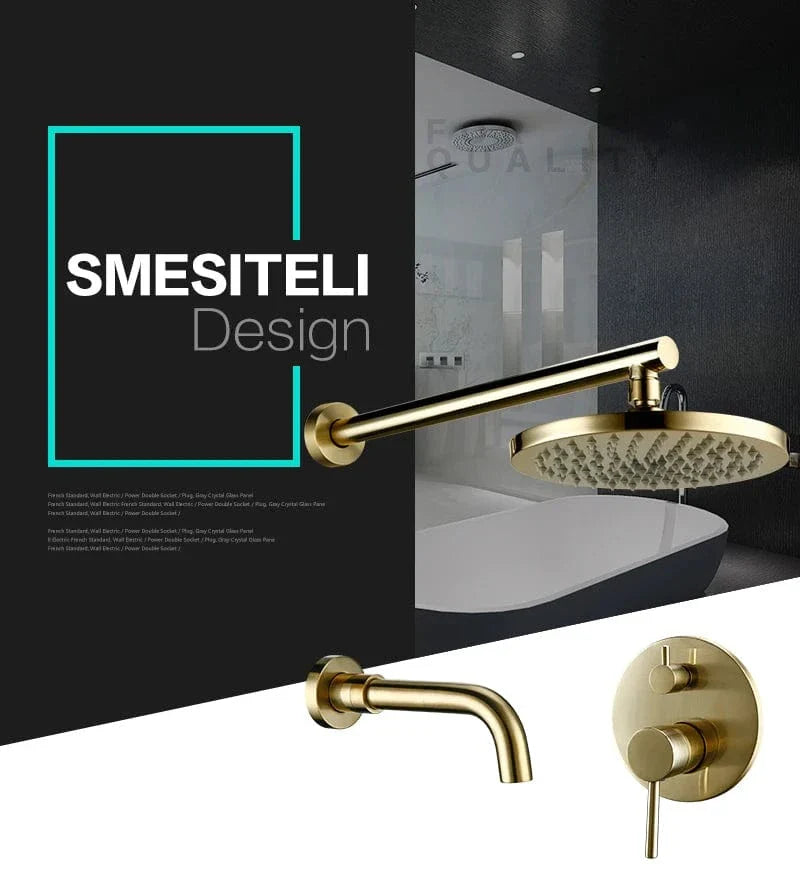 Colonne de Douche Or Brossé Finition Précieuse Sans Reflet – Torrenta