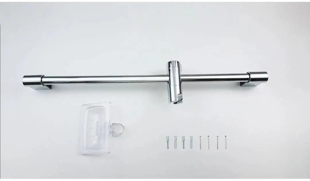 Ensemble Mitigeur et Barre de Douche Ajustable Douchette et Flexible Chromé – Zeltha