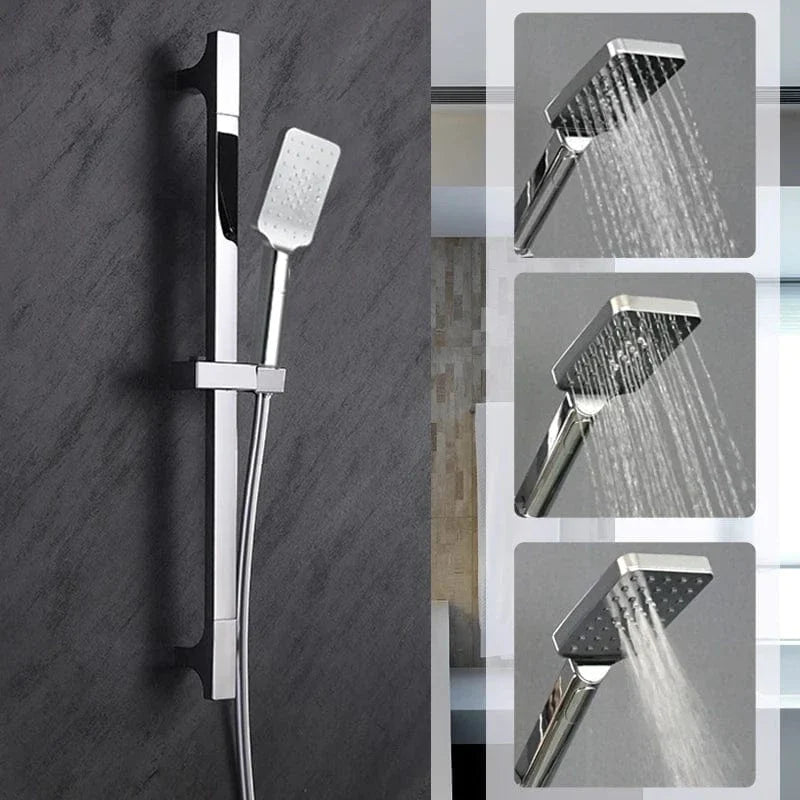 Ensemble Mitigeur et Barre de Douche Ajustable Douchette et Flexible Chromé – Zeltha